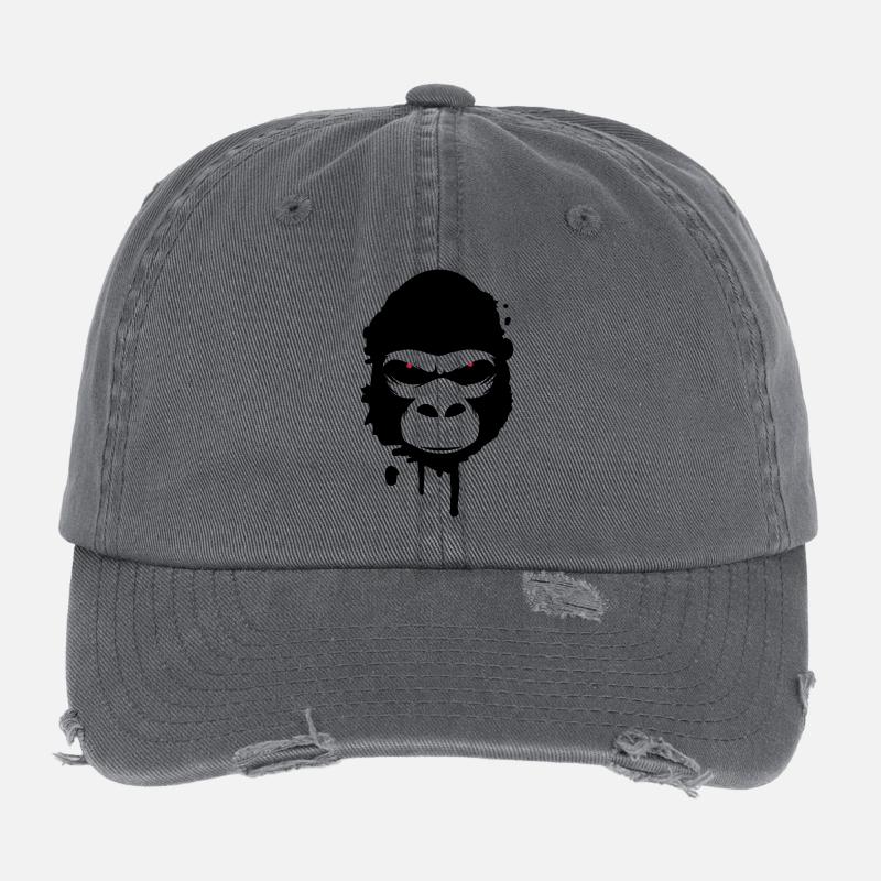 Une tête de gorille Graffiti Casquette vintage effet usé Flexfit