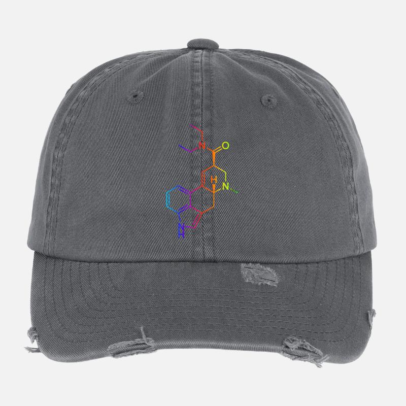 LSD Molécule Coloré Casquette vintage effet usé Flexfit