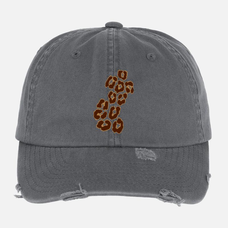 Leopard_V1 - Flexfit Vintage Destroyed Cap - dark grey
