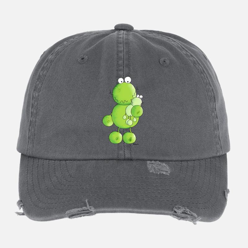 Petite et grosse grenouille Casquette vintage effet usé Flexfit