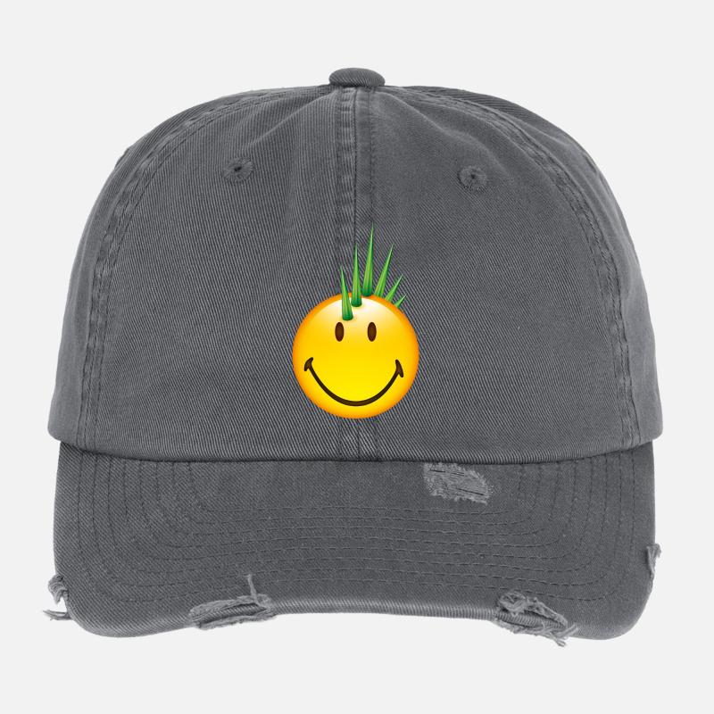 Smiley Punk Casquette vintage effet usé Flexfit
