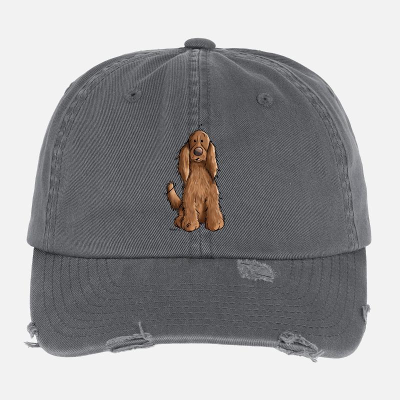 Cocker spaniel anglais Casquette vintage effet usé Flexfit