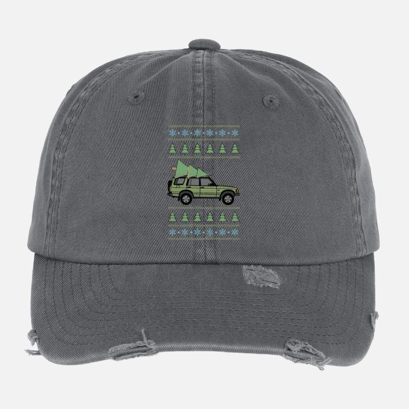 Découverte 2 Noël vert Casquette vintage effet usé Flexfit