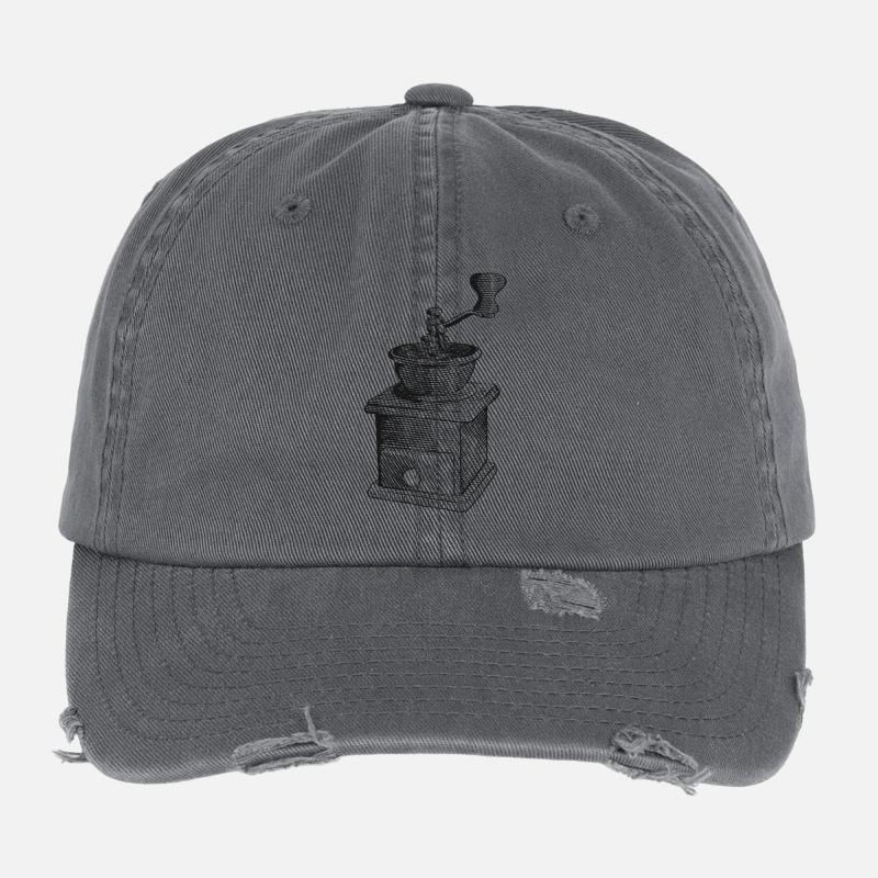 Kaffeemühlen Design Flexfit Vintage Destroyed Cap