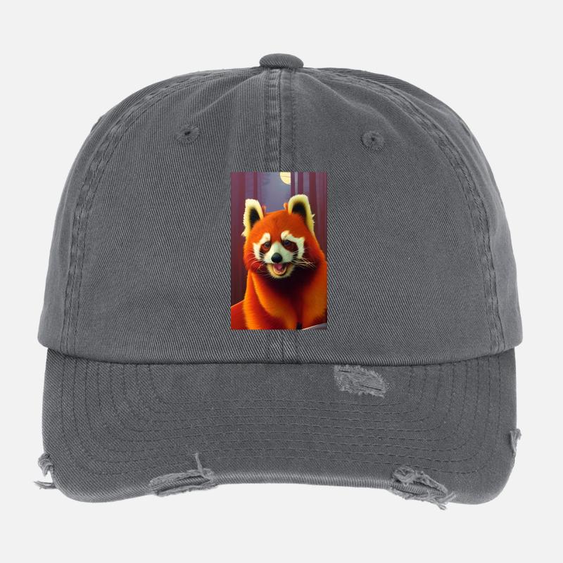 Panda roux Roter Panda, Katzenbär, Bärenkatze Casquette vintage effet usé Flexfit