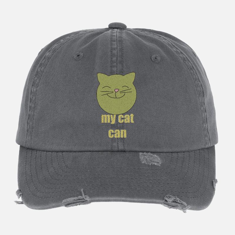 Mon chat peut Casquette vintage effet usé Flexfit