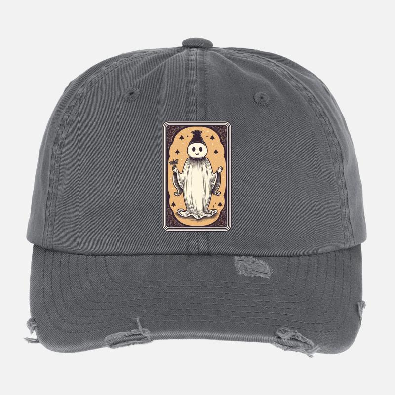 Glücklicher Geist Tarot Karte Flexfit Vintage Destroyed Cap