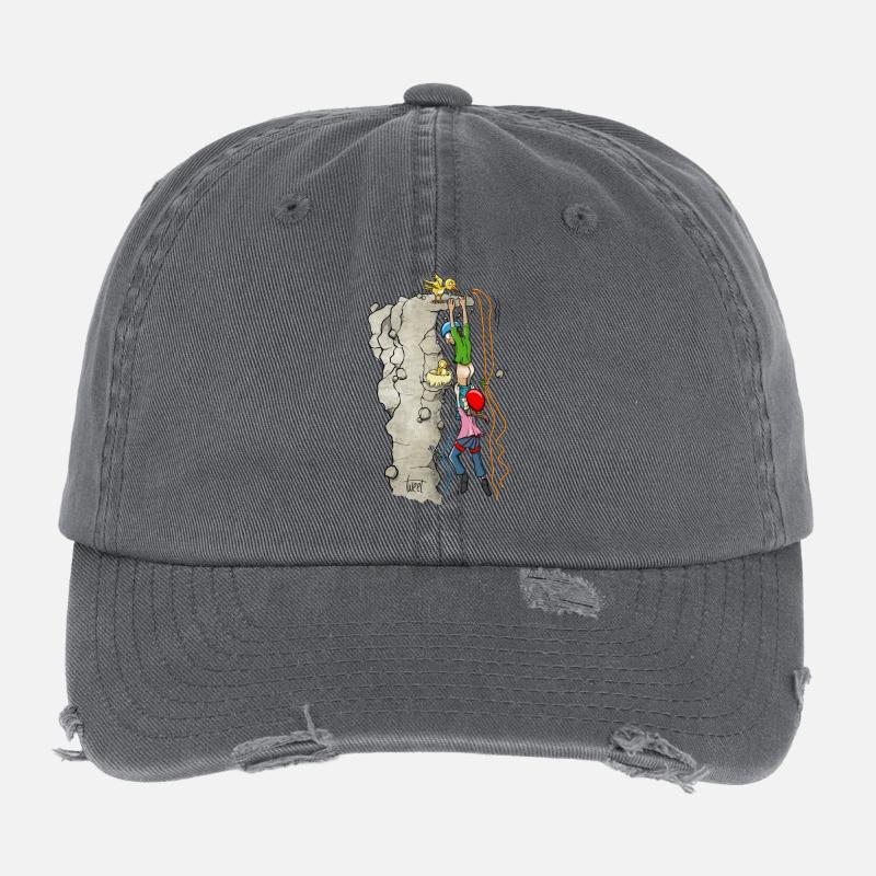 Help! - Climbing couple in a precarious situation Flexfit Vintage Destroyed Cap
