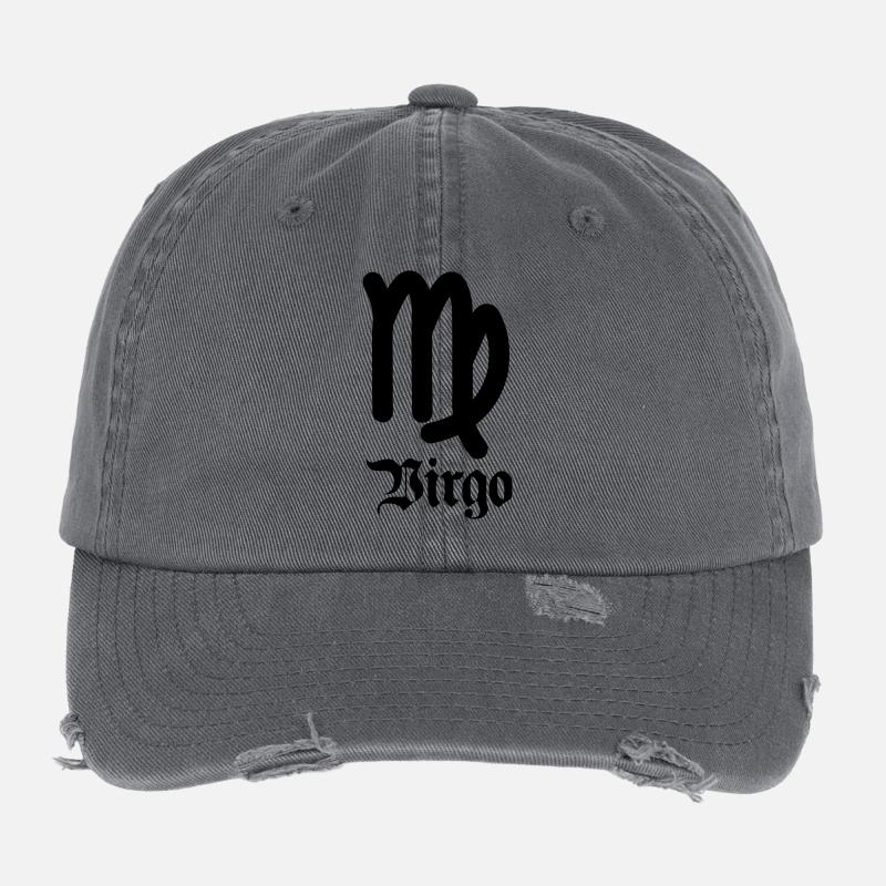 Signe du zodiaque Vierge Casquette vintage effet usé Flexfit