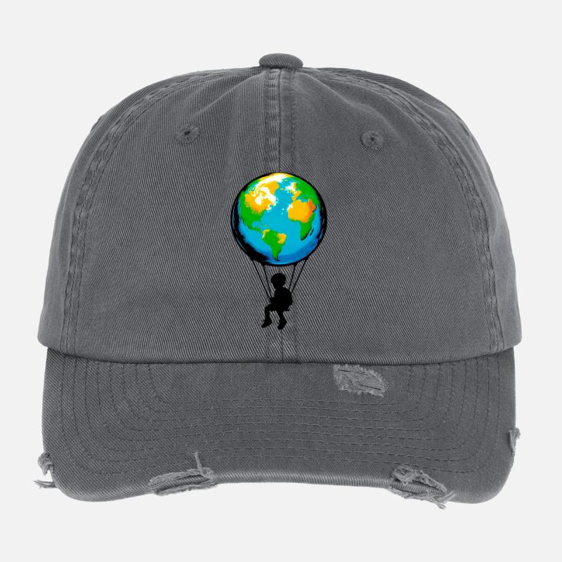 Planet Erde Flexfit Vintage Destroyed Cap