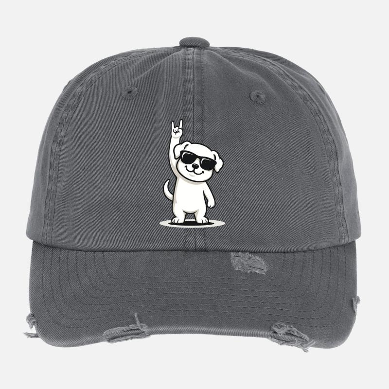 Chien à bascule Casquette vintage effet usé Flexfit