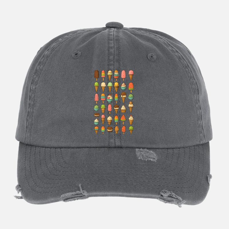 Variété de glaces colorées Casquette vintage effet usé Flexfit