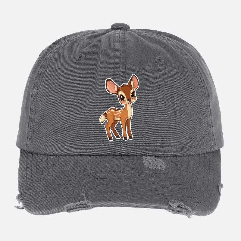 roe deer Flexfit Vintage Destroyed Cap