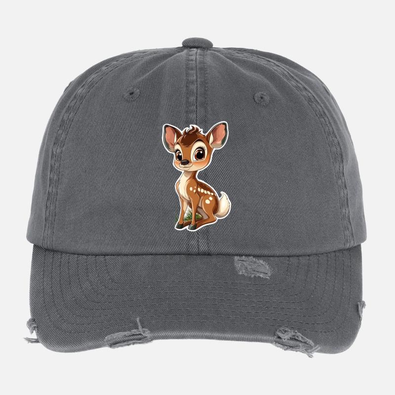 chevreuil Casquette vintage effet usé Flexfit