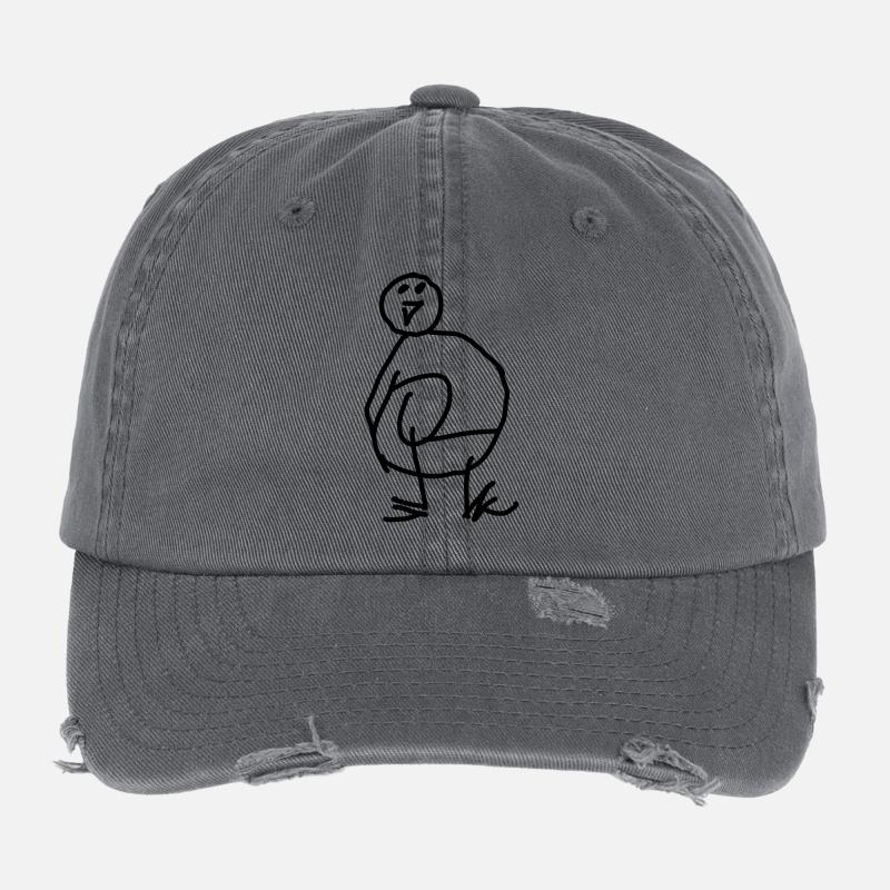 Kritzel Pinguin Flexfit Vintage Destroyed Cap