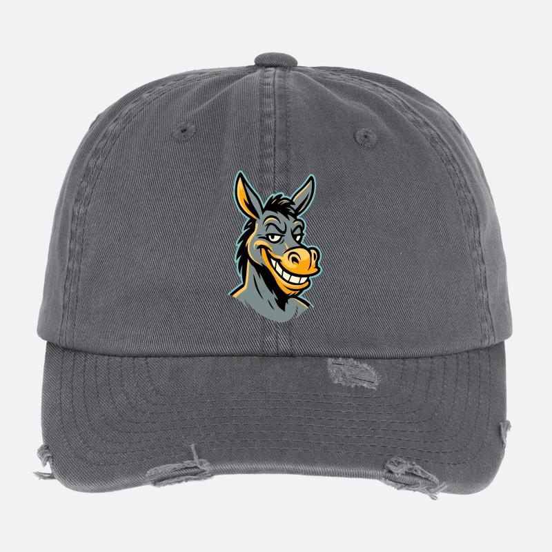 Frech grinsender Esel Flexfit Vintage Destroyed Cap