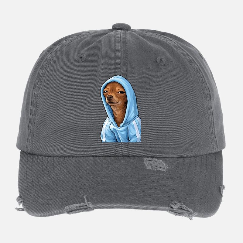 Chien à capuche – Mème Ambiance Relaxante Casquette vintage effet usé Flexfit