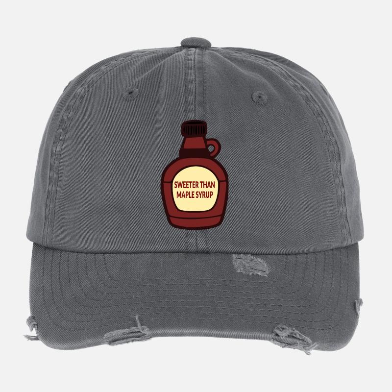Ahornsirup Süßes Kompliment Flexfit Vintage Destroyed Cap