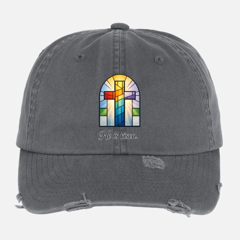 He Is Risen Flexfit Vintage Destroyed Cap