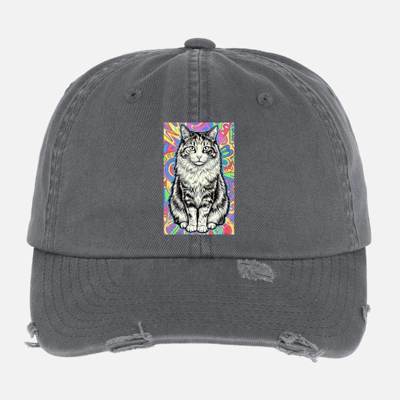 Katze Flexfit Vintage Destroyed Cap
