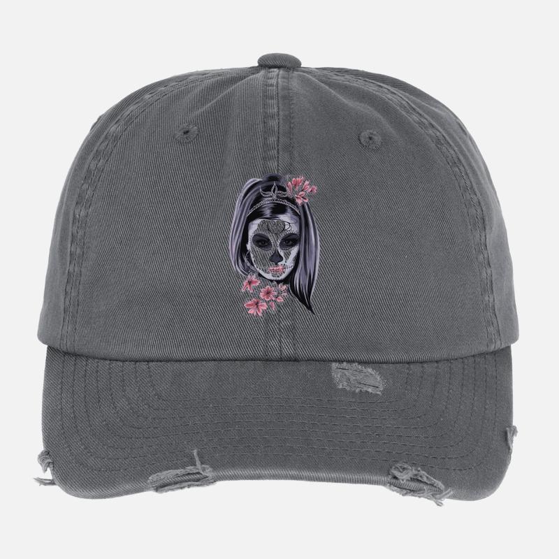 Woman with mask Flexfit Vintage Destroyed Cap