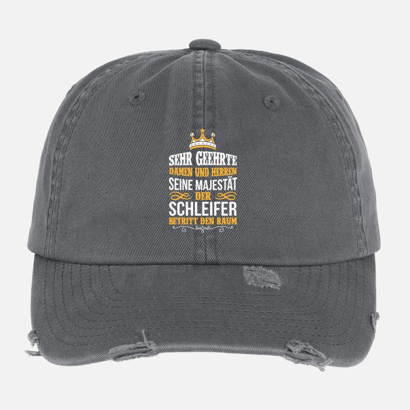SCHLEIFER Beruf Geschenk Majestät Spruch Flexfit Vintage Destroyed Cap