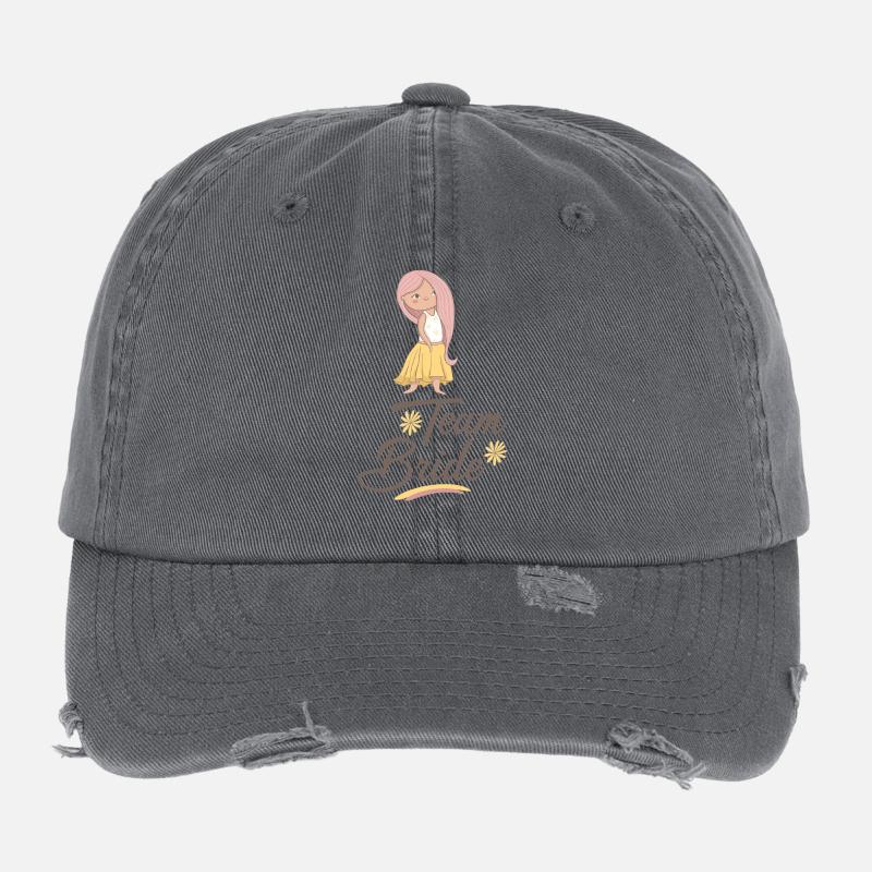 Team Bride Flexfit Vintage Destroyed Cap