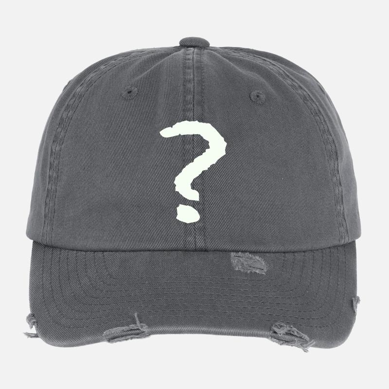 question mark Flexfit Vintage Destroyed Cap