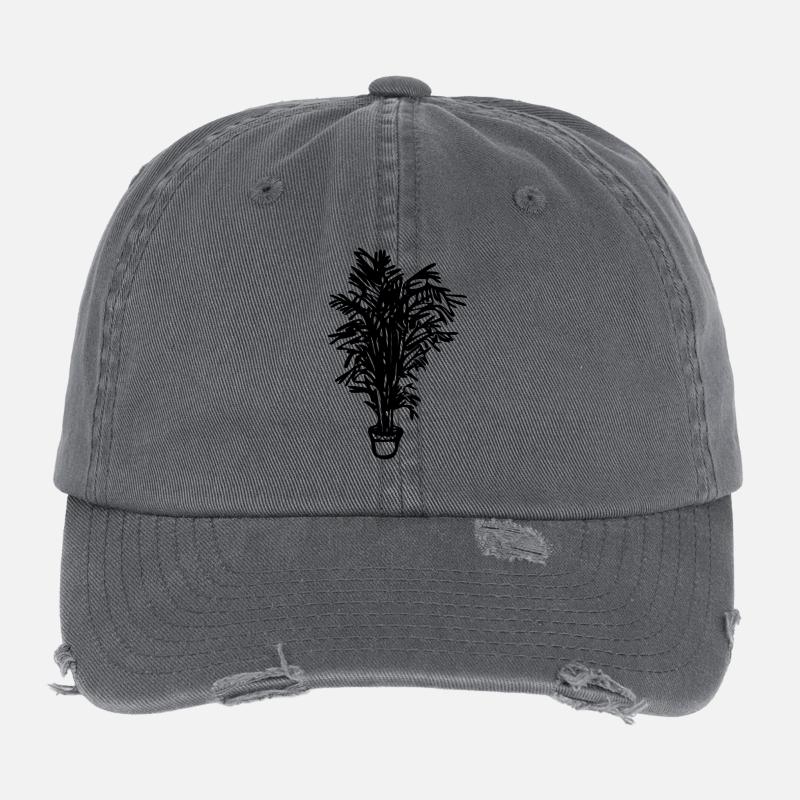 Topfpflanze, Geschenk, Geschenkidee Flexfit Vintage Destroyed Cap