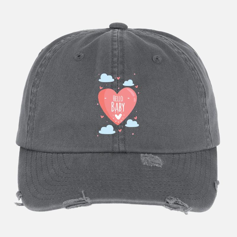 idée de cadeau naissance bébé enfant né naissance Casquette vintage effet usé Flexfit