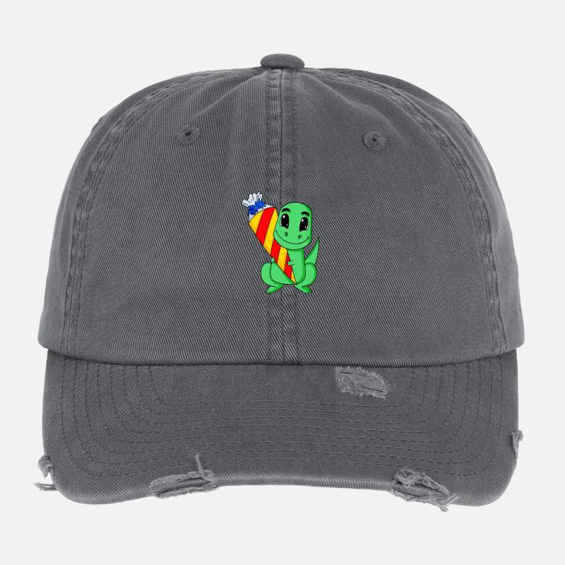 Education dinosaur 1 class Flexfit Vintage Destroyed Cap