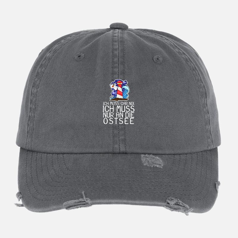 Ostsee Urlaub Geschenk Flexfit Vintage Destroyed Cap