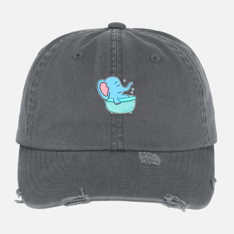 Bathtub Elephant Flexfit Vintage Destroyed Cap