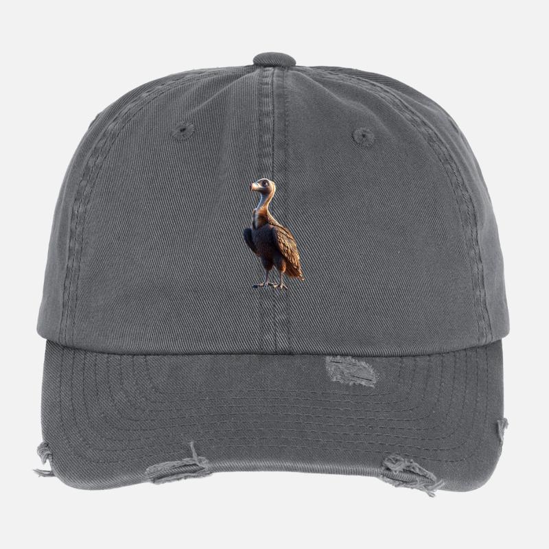 Geier Greifvogel Aasgeier Vulture Süßer Geier Flexfit Vintage Destroyed Cap