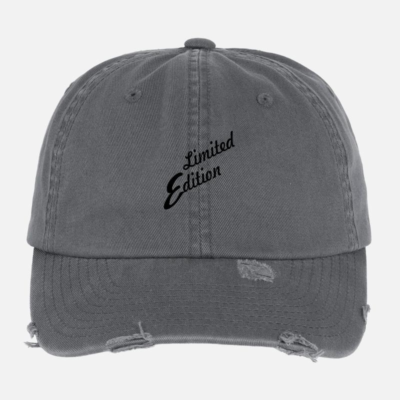 limited edition - Flexfit Vintage Destroyed Cap - Dunkelgrau