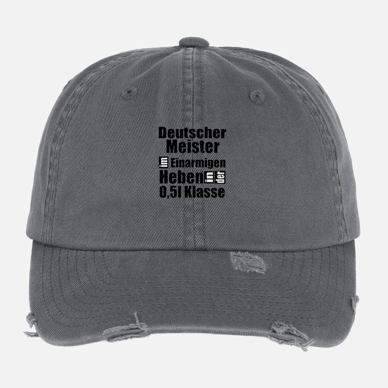 Deutscher Meister Heben 0 5l Klasse Statement Bier Flexfit Vintage Destroyed Cap