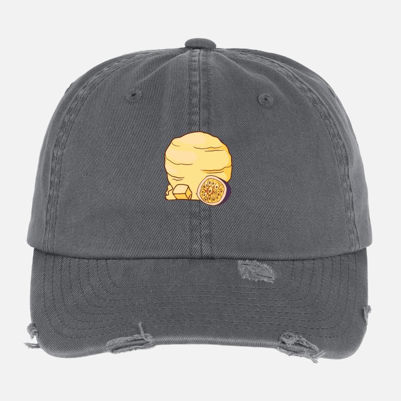 Eis Speiseeis Eiskrem Eiscreme Kugeleis Maracuja Flexfit Vintage Destroyed Cap