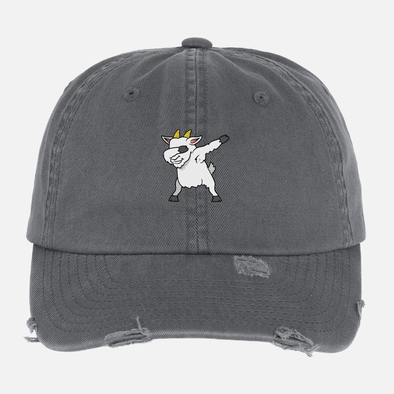 Dabbing Dab Ziege Ziegenbock Flexfit Vintage Destroyed Cap