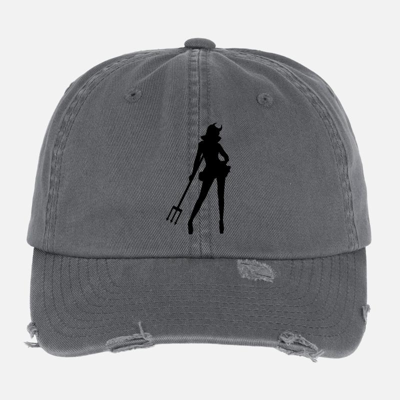 Devil Flexfit Vintage Destroyed Cap