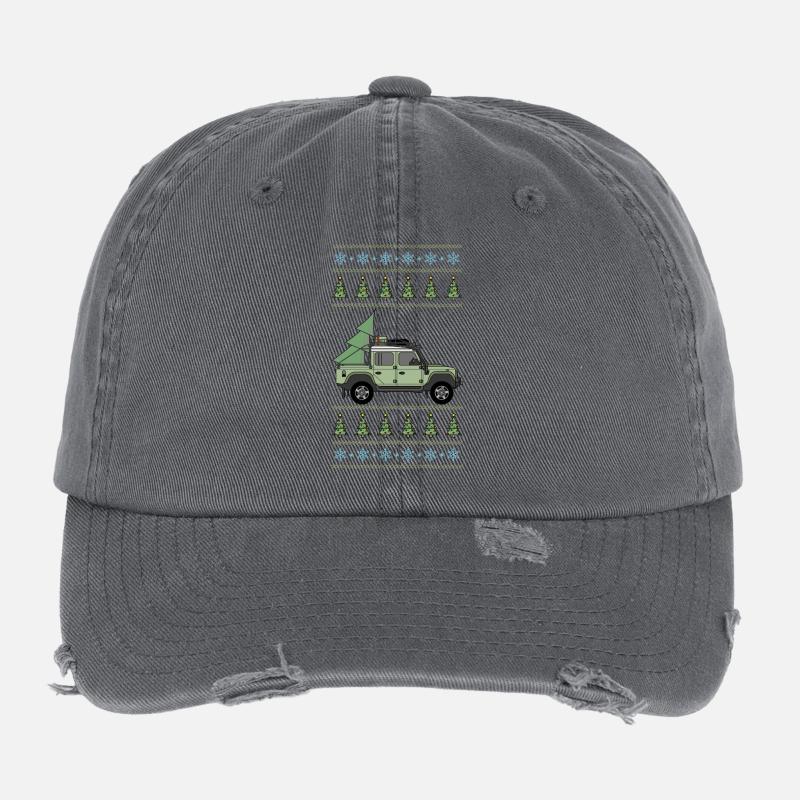 Défenseur Offroad Pickup - Arbre de Noël Casquette vintage effet usé Flexfit