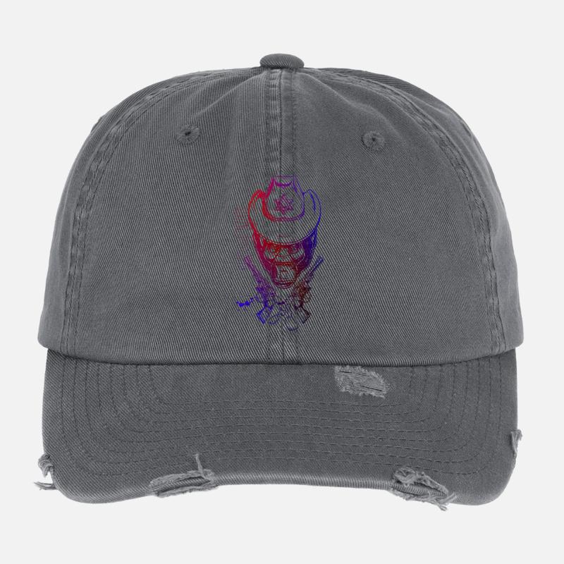 singe de cow-boy Casquette vintage effet usé Flexfit