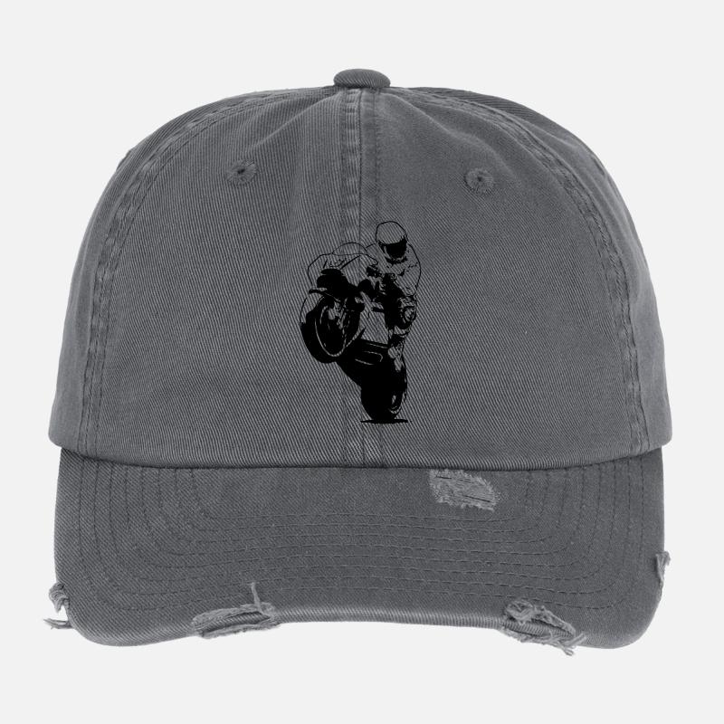 Moto-GP Racing Casquette vintage effet usé Flexfit