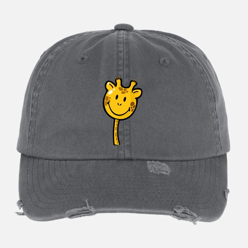 Smiley Giraffe Casquette vintage effet usé Flexfit