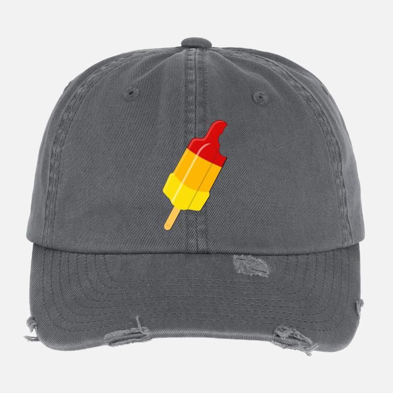 rocket water ice cream summer Flexfit Vintage Destroyed Cap