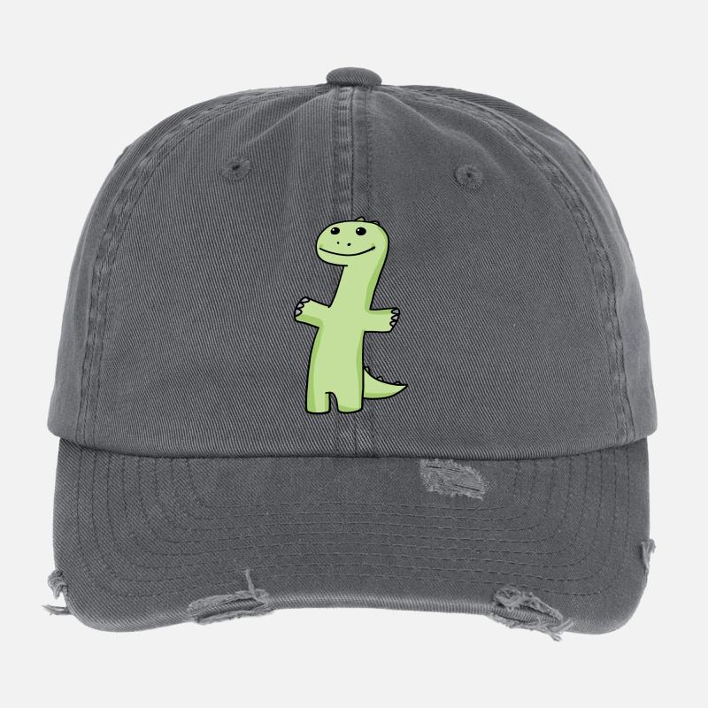 Dinosaur Green Flexfit Vintage Destroyed Cap