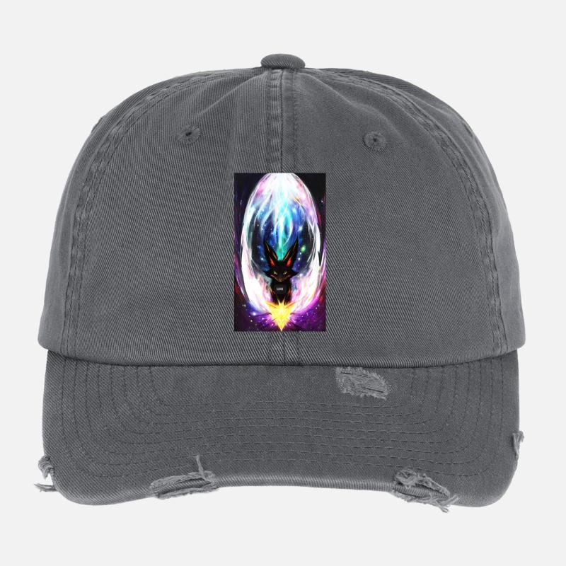 Loup eclair - Casquette vintage effet usé Flexfit - charbon
