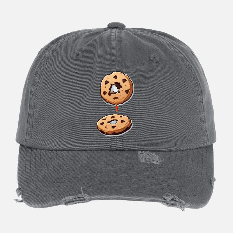 Délice de biscuits au chocolat Casquette vintage effet usé Flexfit