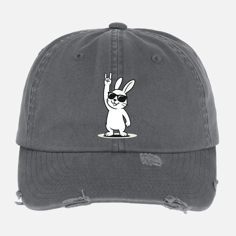 Lapin à bascule Casquette vintage effet usé Flexfit