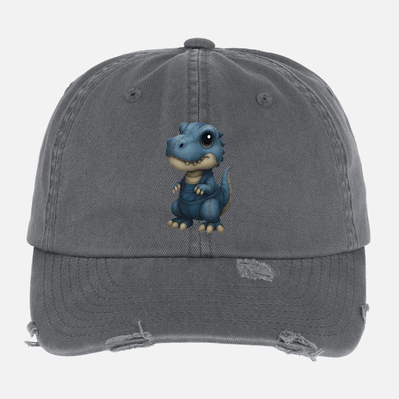 Patchwork Dino Flickenlook Flexfit Vintage Destroyed Cap
