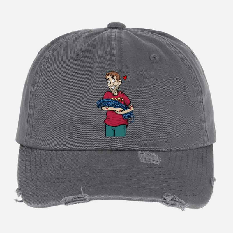 Papa_Climber Casquette vintage effet usé Flexfit